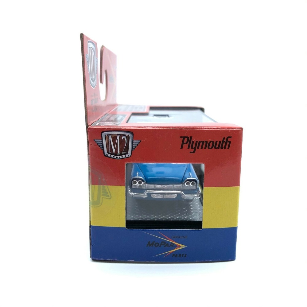 M2 Machines 1958 '58 Plymouth Belvedere Car Blue Mopar Parts Diecast 1/64 Scale - Picture 4 of 7